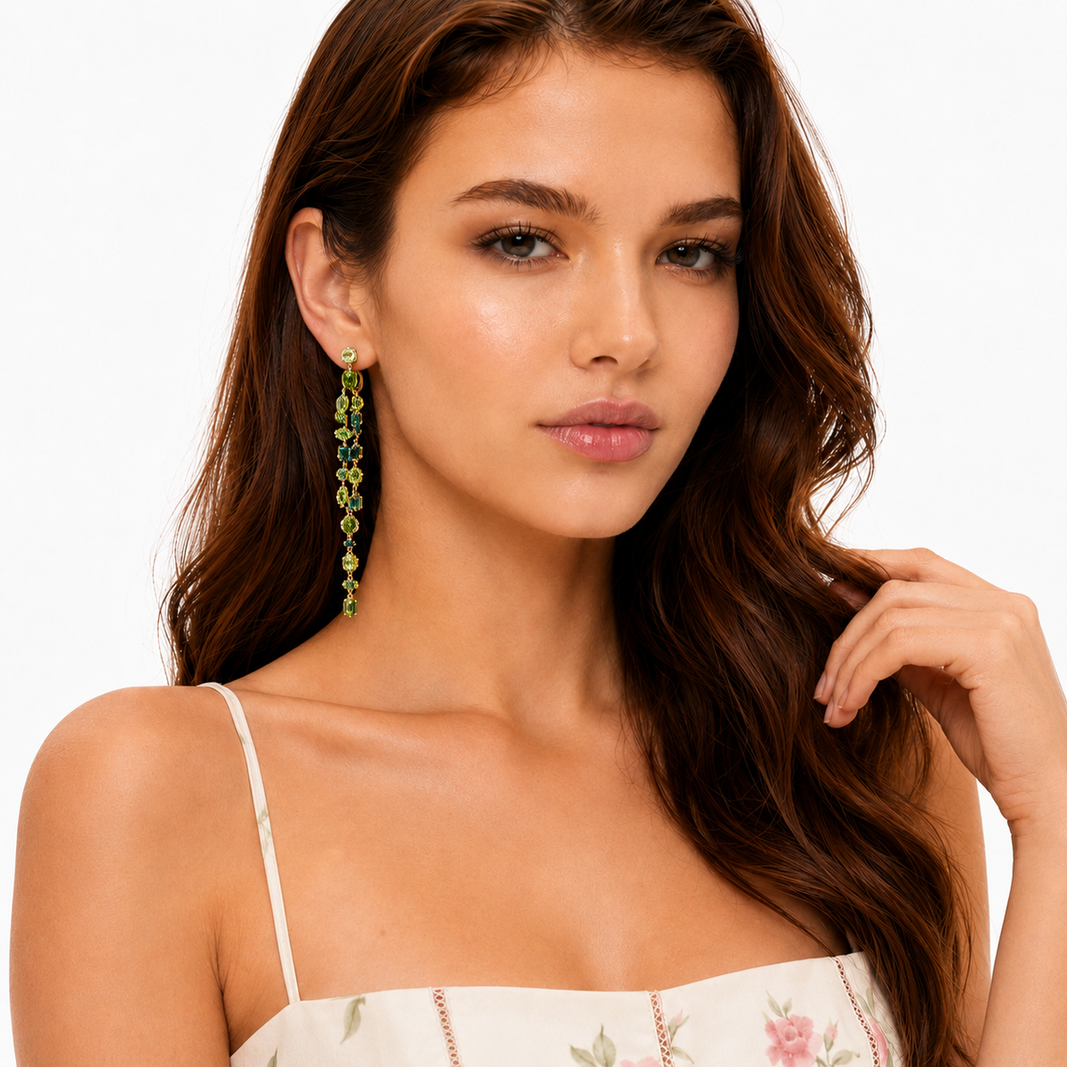 Senta Green Mixed Shape Earrings