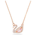 Serena 14K Rose Gold Pink Swan Necklace