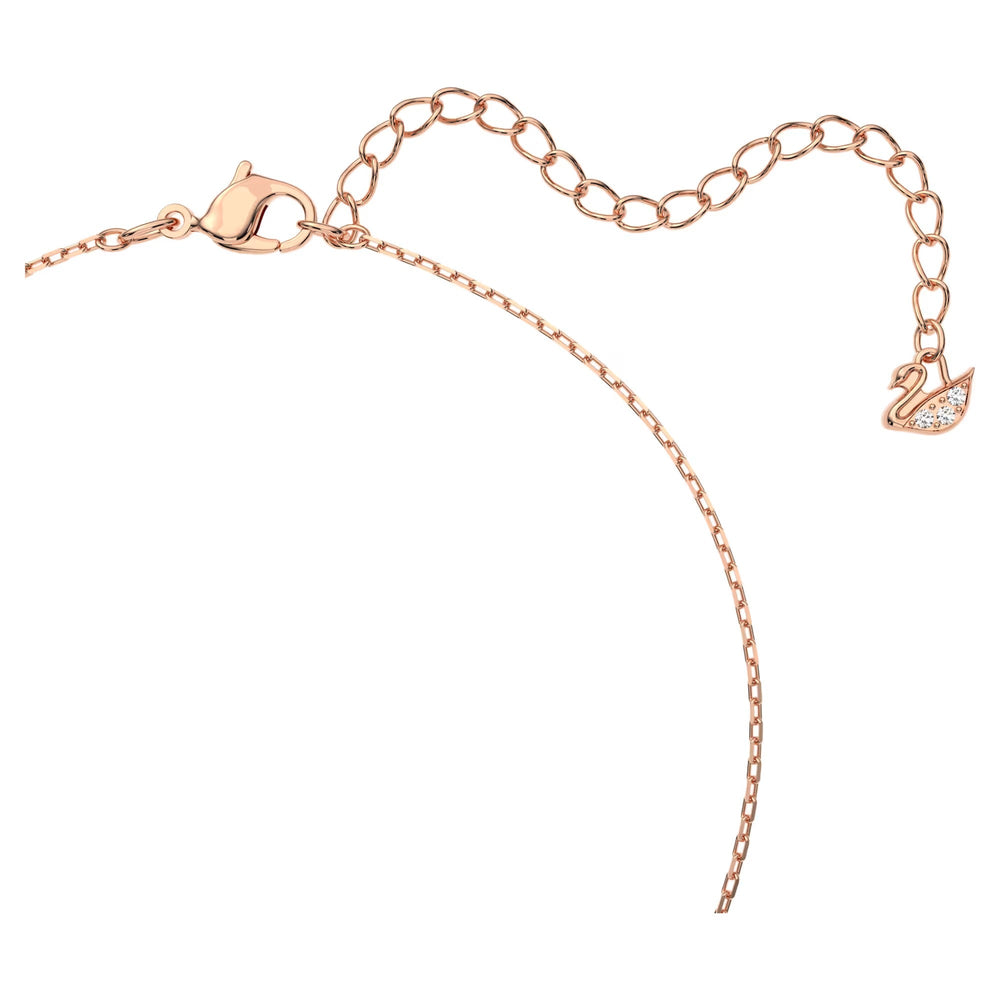 Serena 14K Rose Gold Pink Swan Necklace