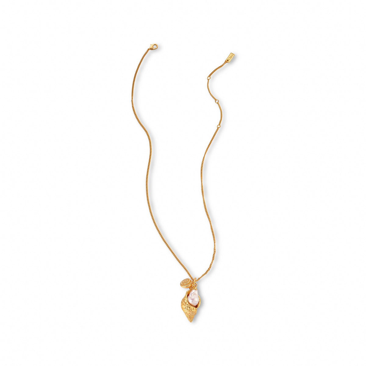 Sieglinde 14K Yellow Gold Sculpted Shell Peal Necklace
