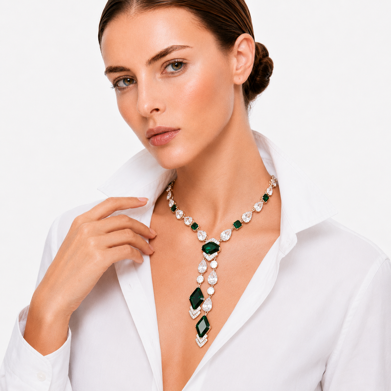 Sighild Rhombus Tassel Necklace
