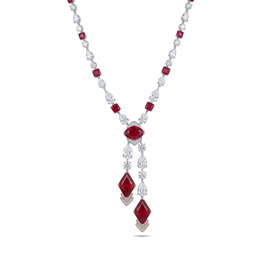 Sighild Rhombus Tassel Necklace
