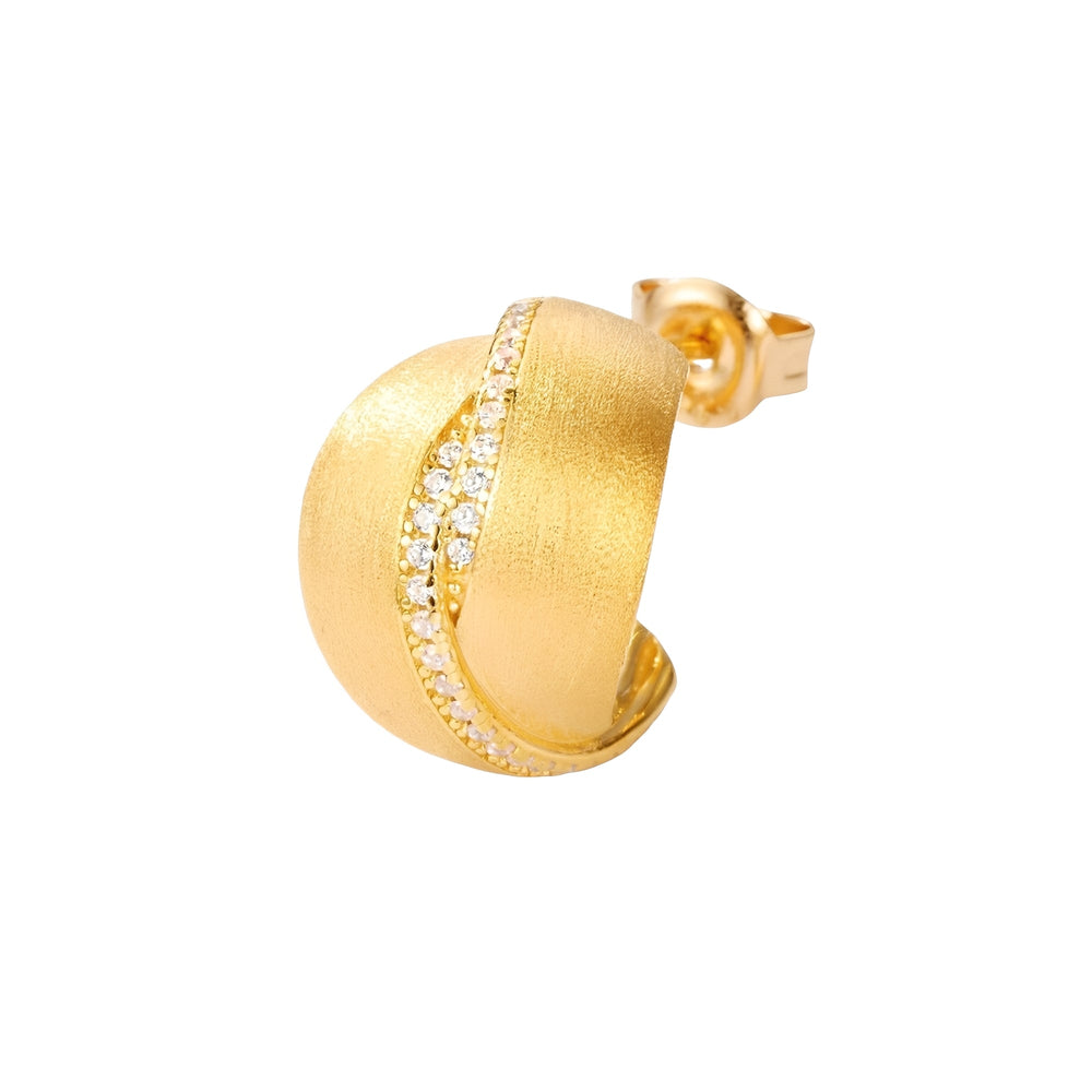 Sigrid 14K Gold Curved Pillow Stud Earrings