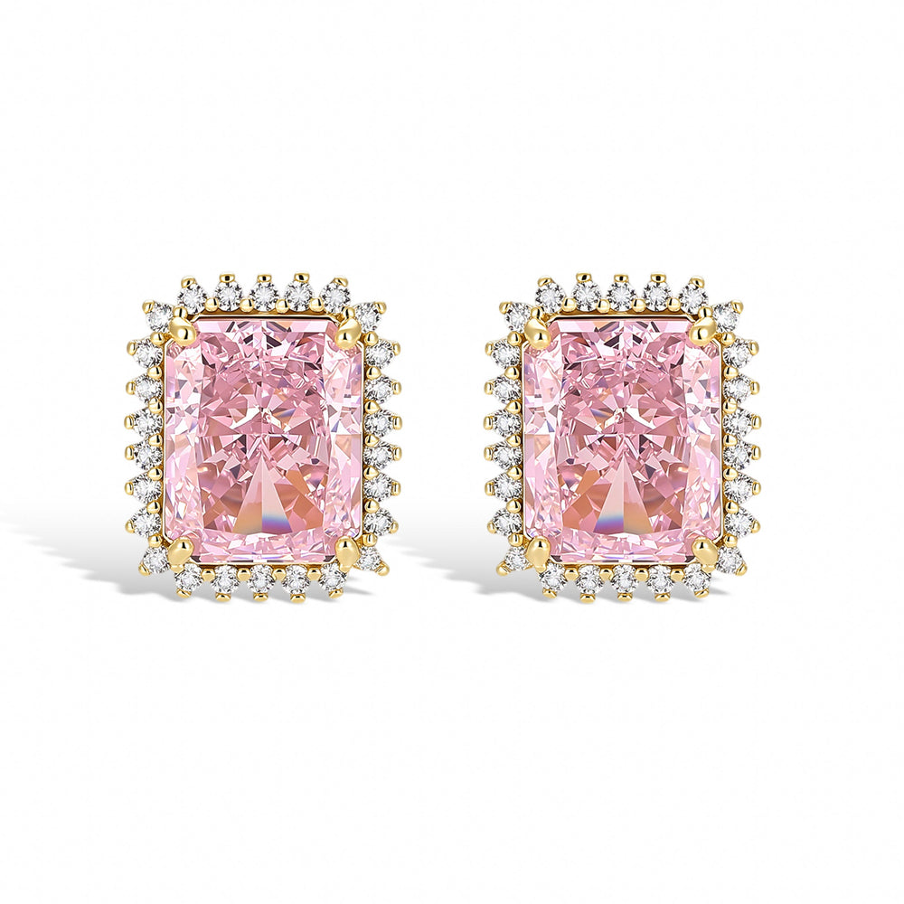 Simone Square 14K Gold Stud Earrings