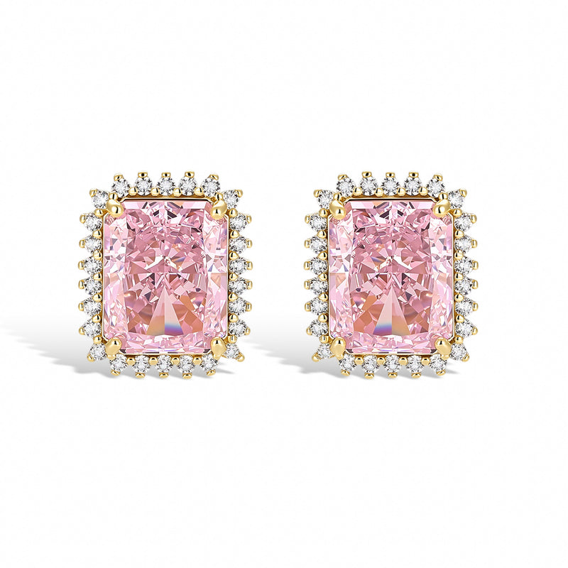 Simone Square 14K Gold Stud Earrings
