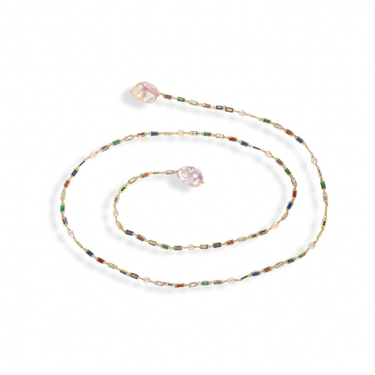Sincérité Baroque Pearl Gemstones Necklace
