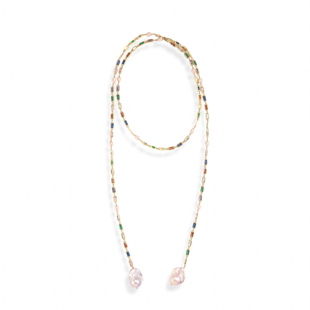 Sincérité Baroque Pearl Gemstones Necklace