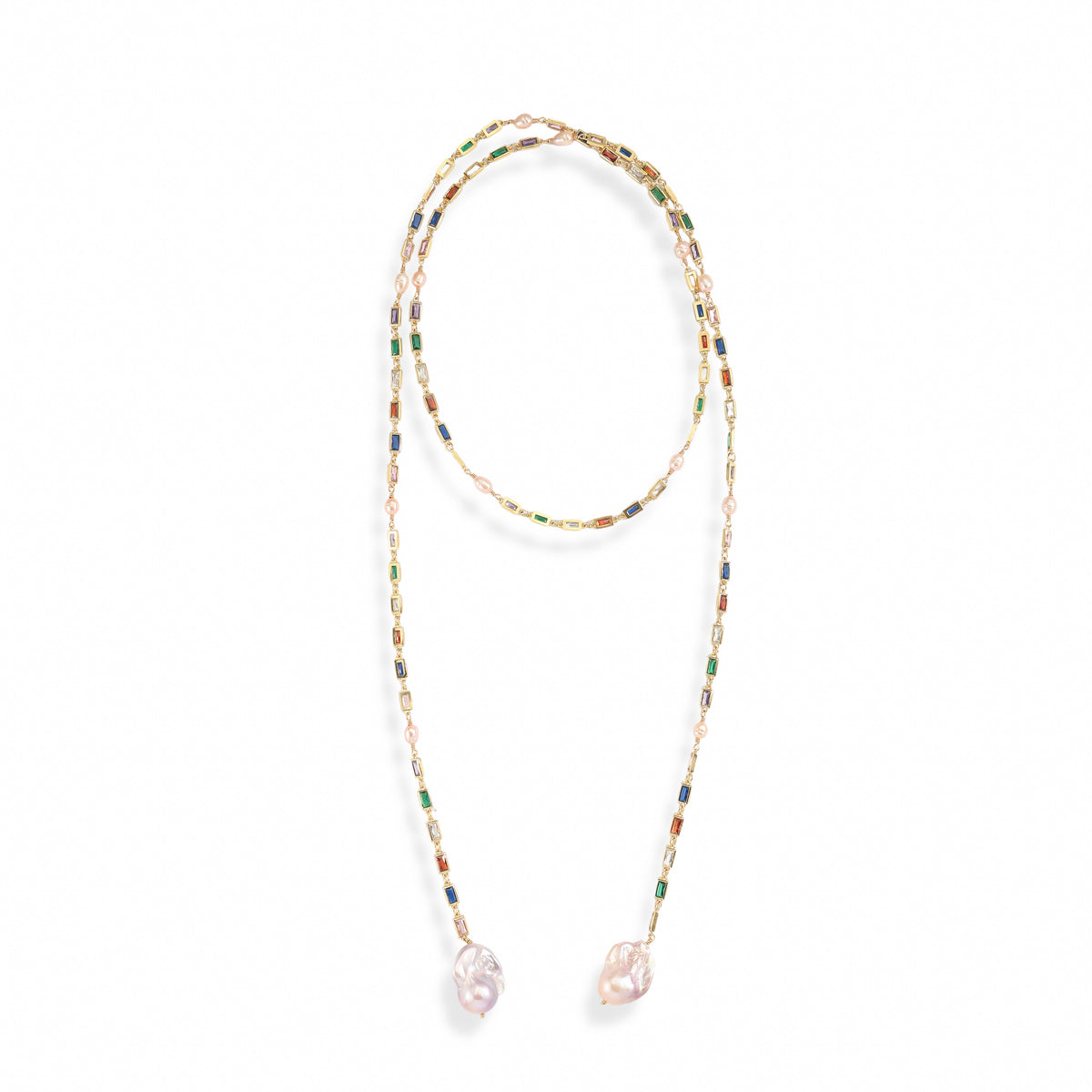 Sincérité Baroque Pearl Gemstones Necklace