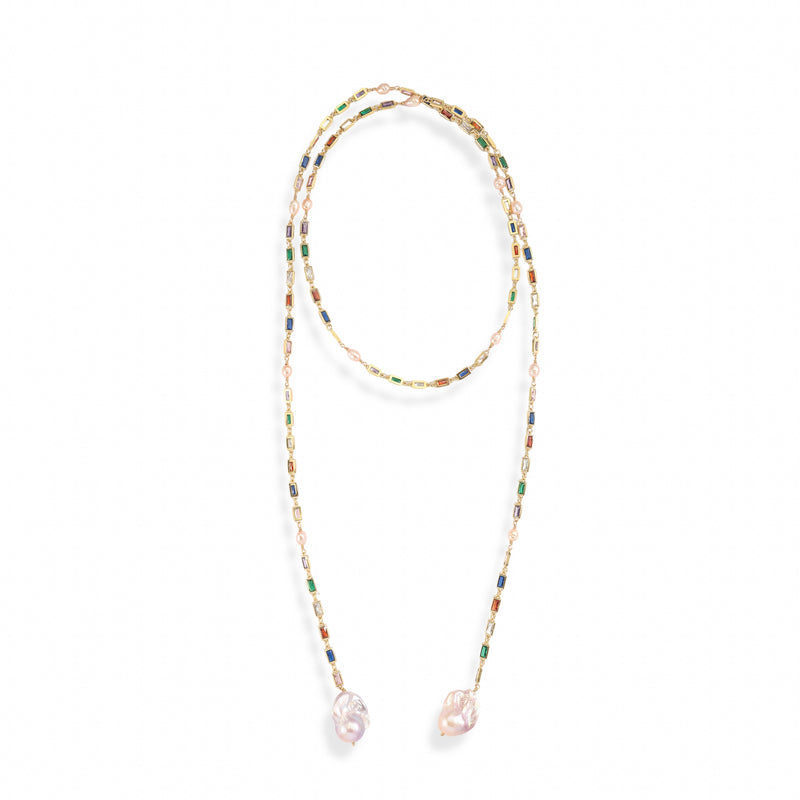 Sincérité Baroque Pearl Gemstones Necklace