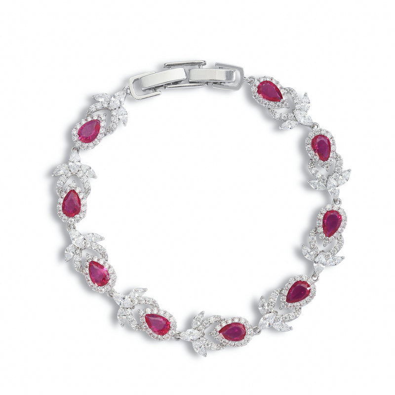 Solange Red Teardrop Bracelet