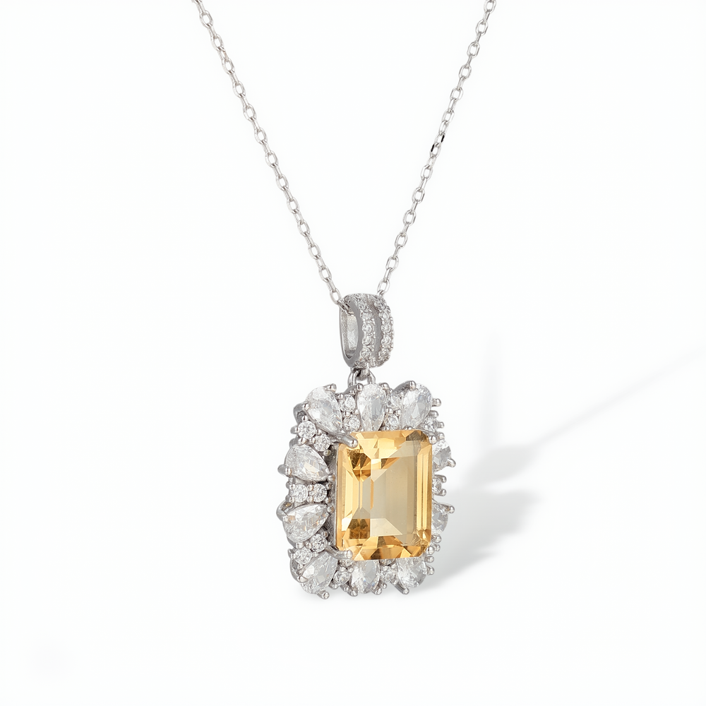 Soleil Yellow Pendent Necklace
