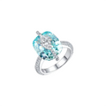 Sonja Blue Cushion Ring