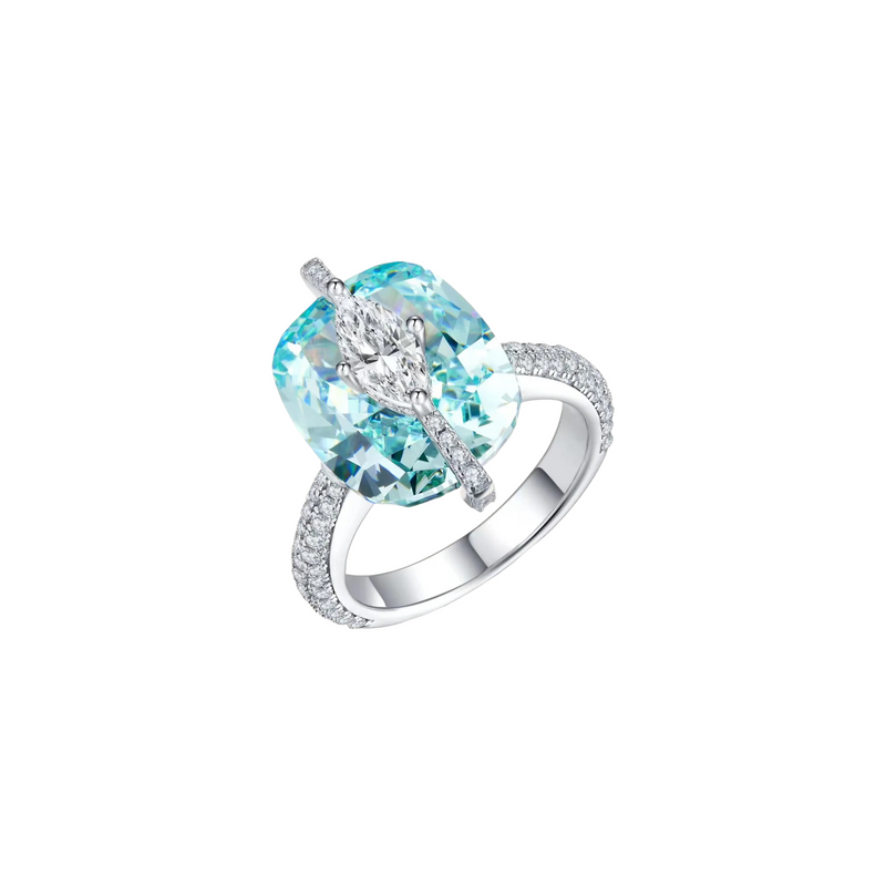 Sonja Blue Cushion Ring