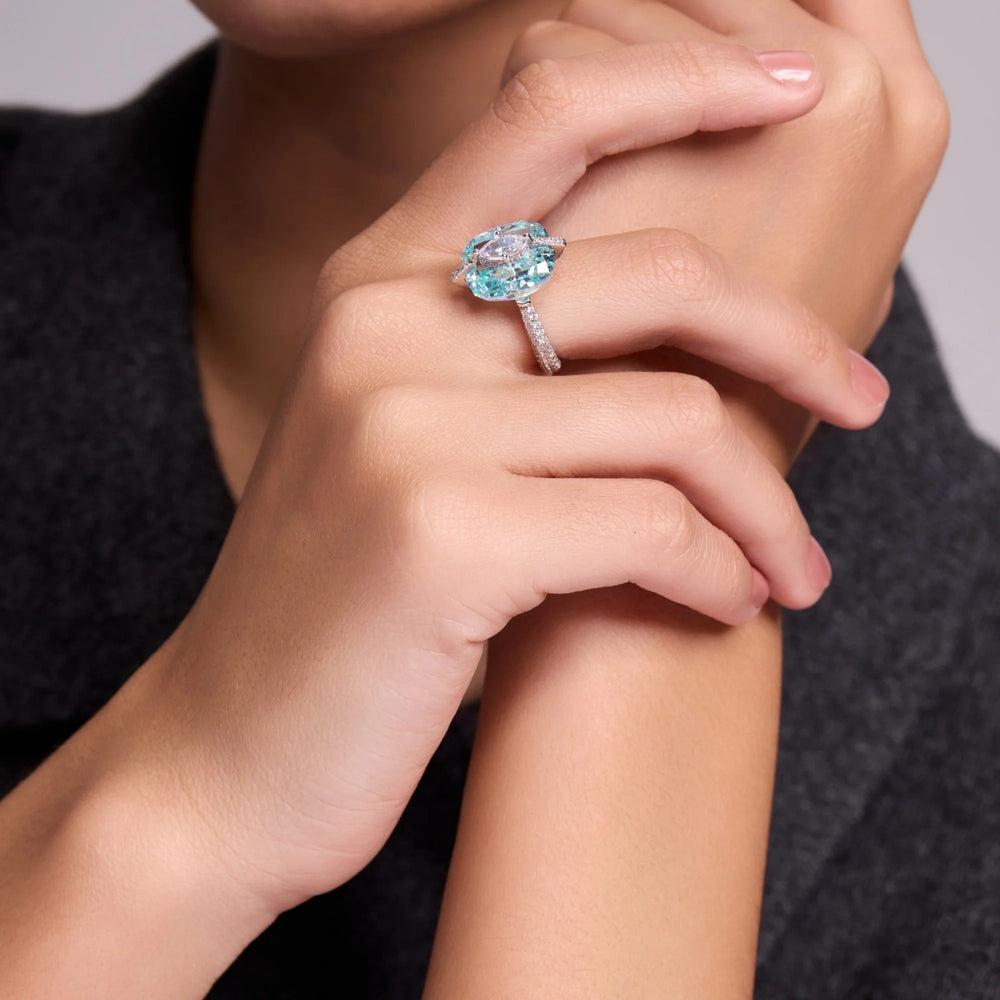 Sonja Blue Cushion Ring