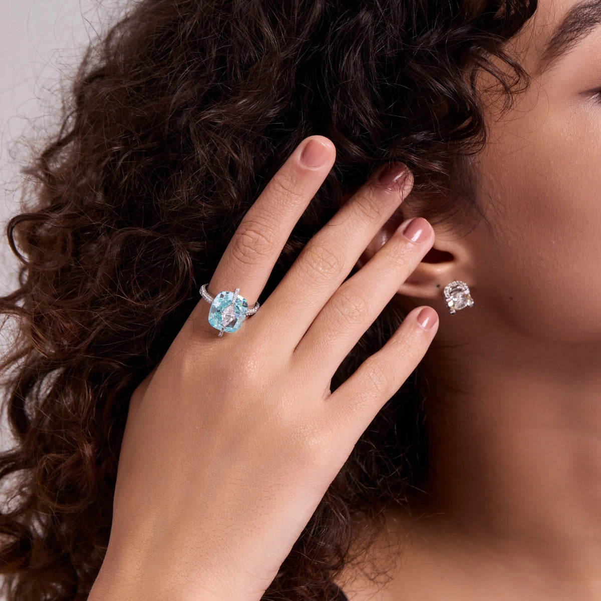 Sonja Blue Cushion Ring