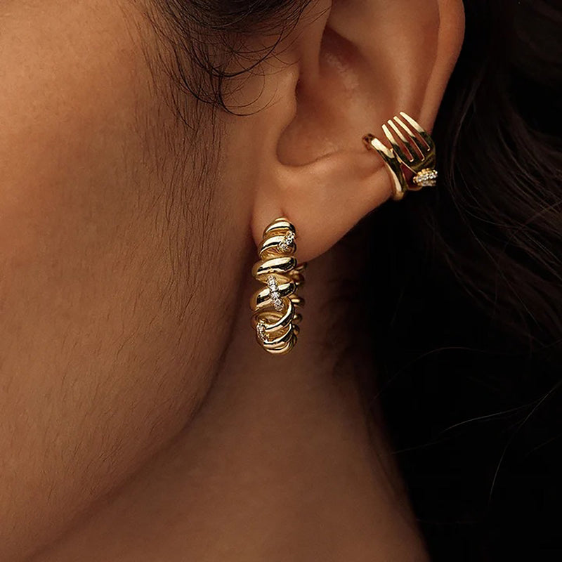 Stefania 14K Gold Fusilli Earrings