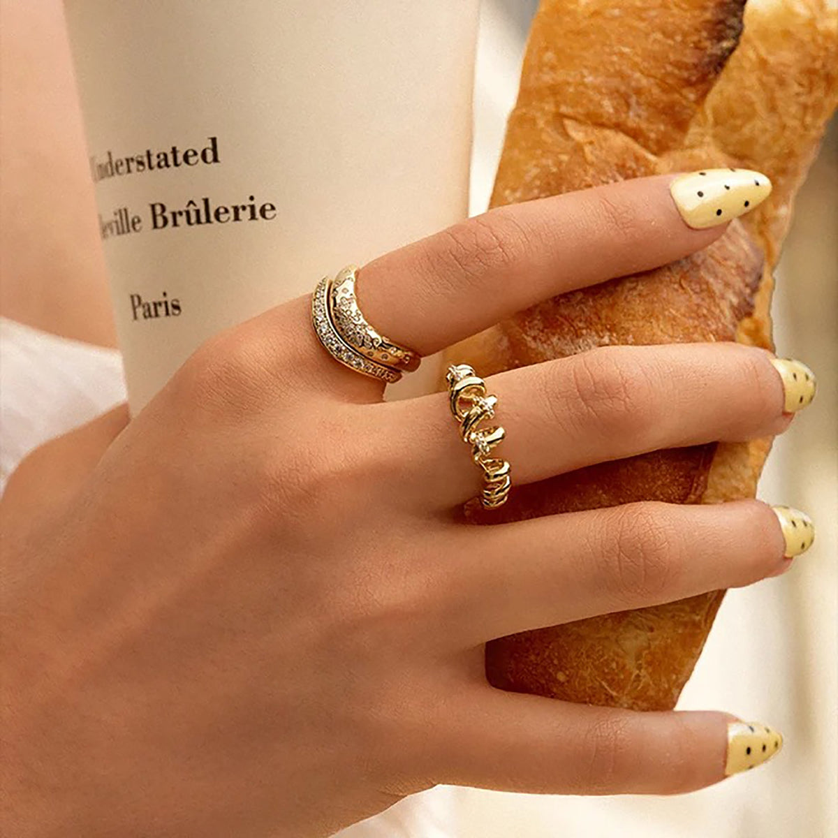 Stefania 14K Gold Fusilli Ring