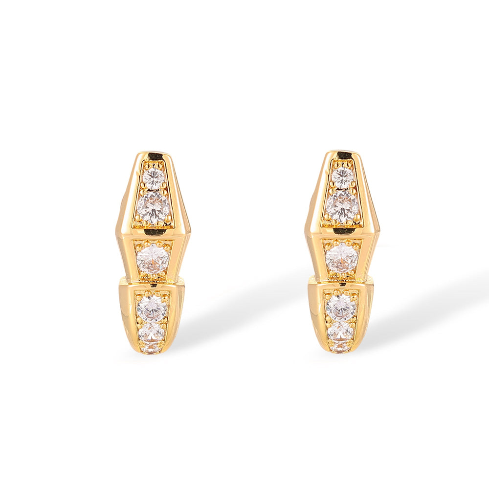 Stefanie 14K Gold Snake Earrings