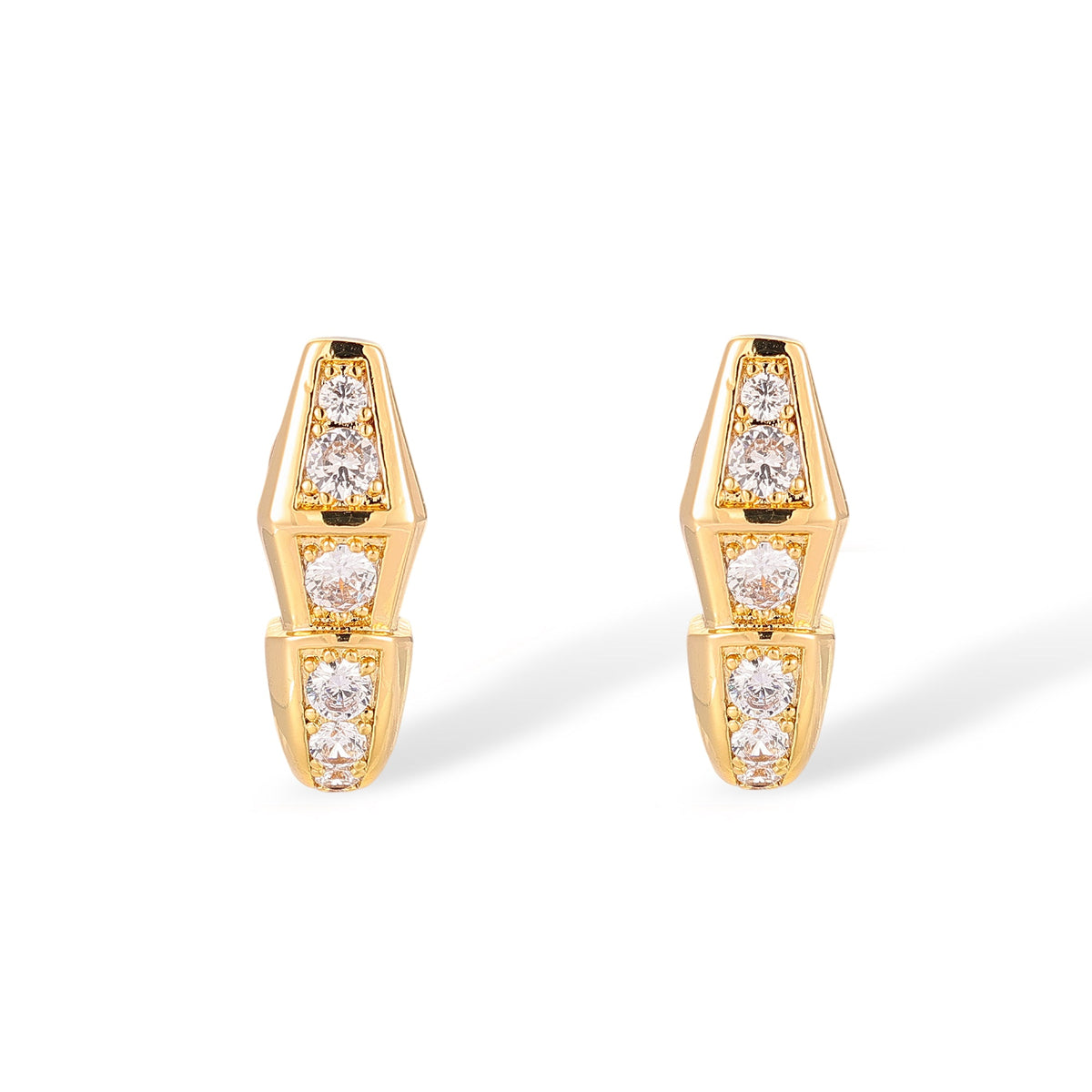 Stefanie 14K Gold Snake Earrings