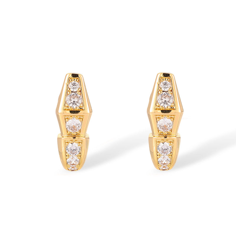 Stefanie 14K Gold Snake Earrings