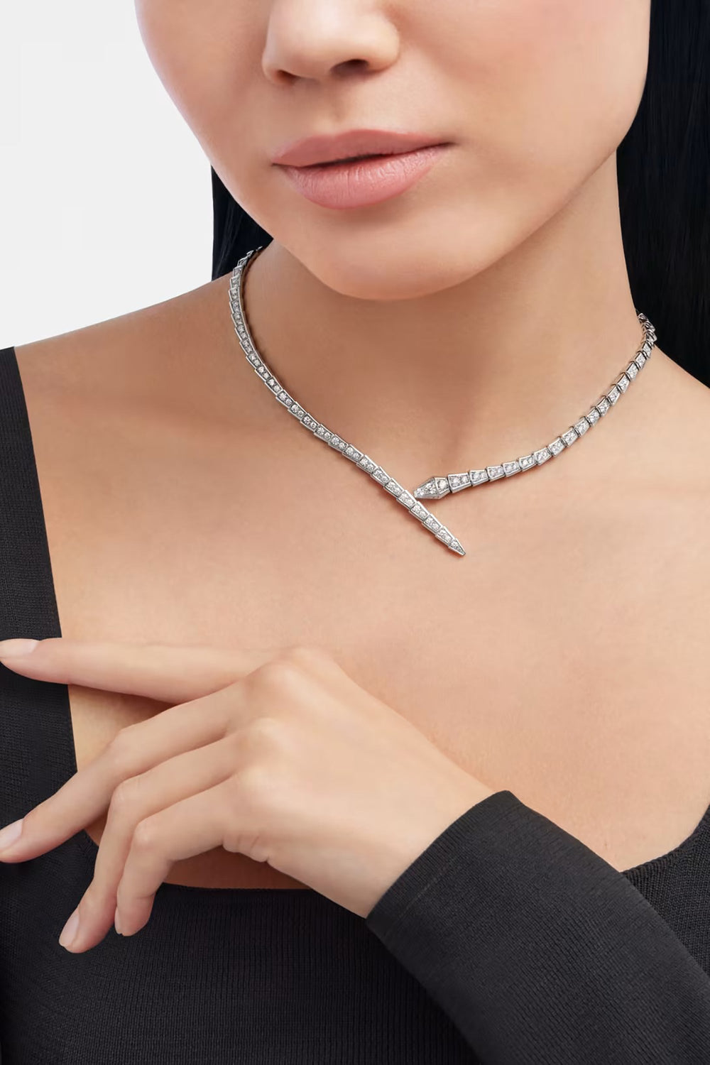 Stefanie 14K Gold Snake Necklace