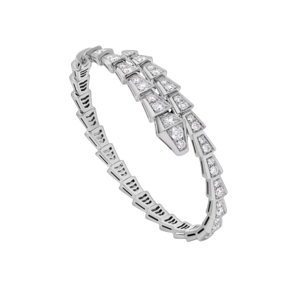 Stefanie 14K Gold Snake Open Bangle