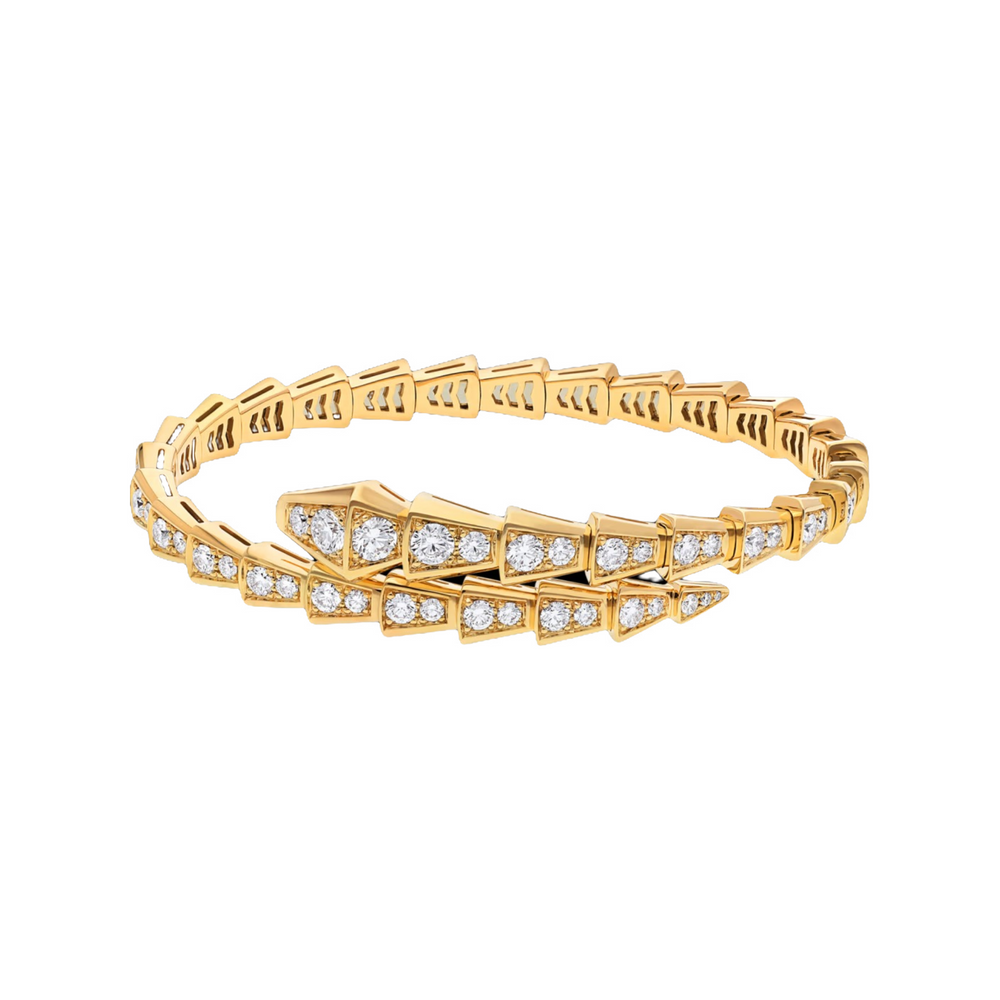 Stefanie 14K Gold Snake Open Bangle