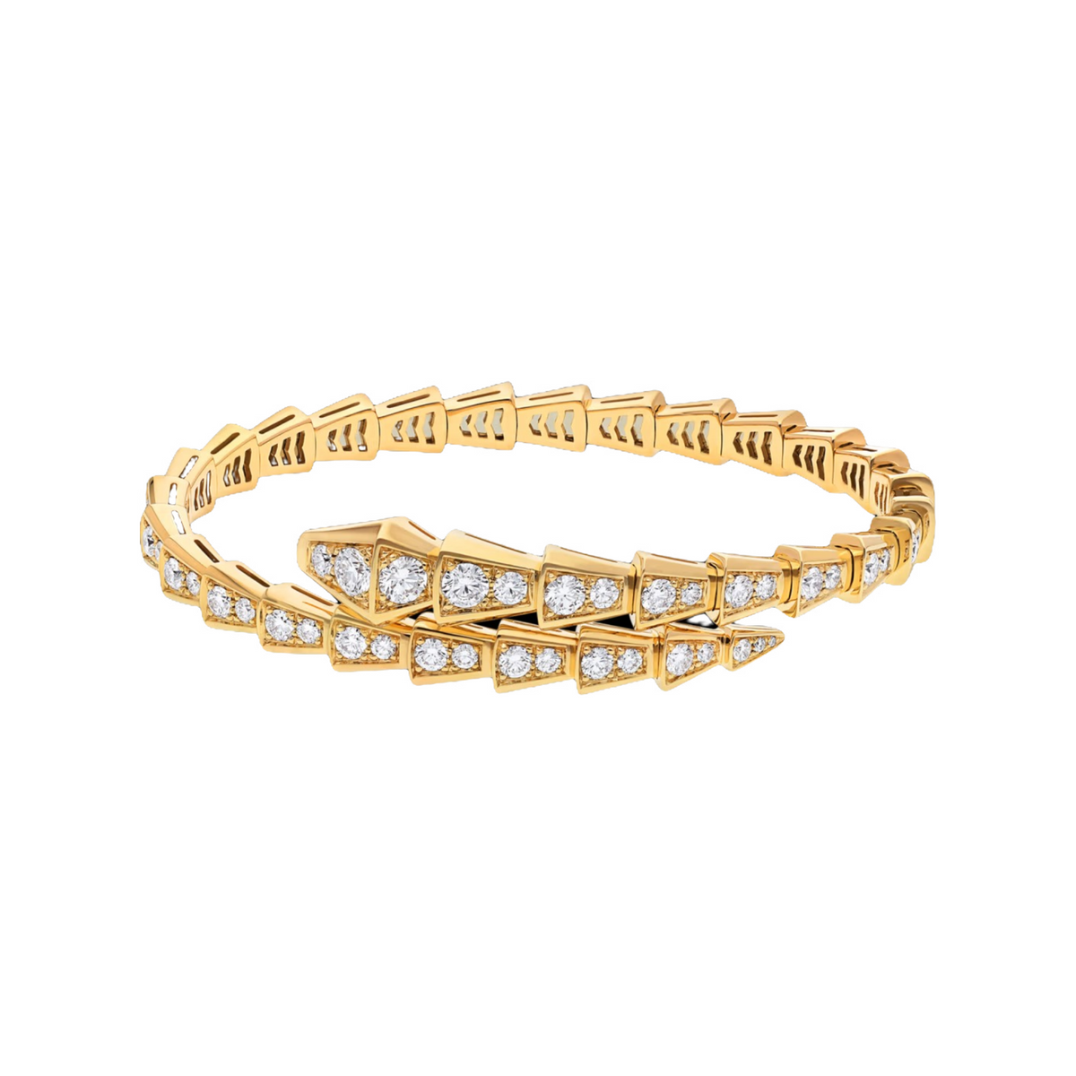 Stefanie 14K Gold Snake Open Bangle