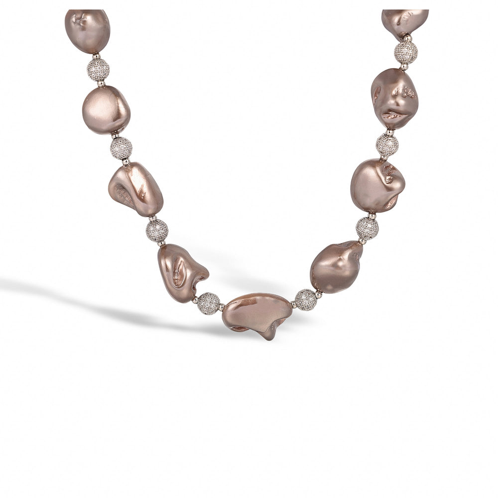 Steffi Gray Baroque Pearl Necklace