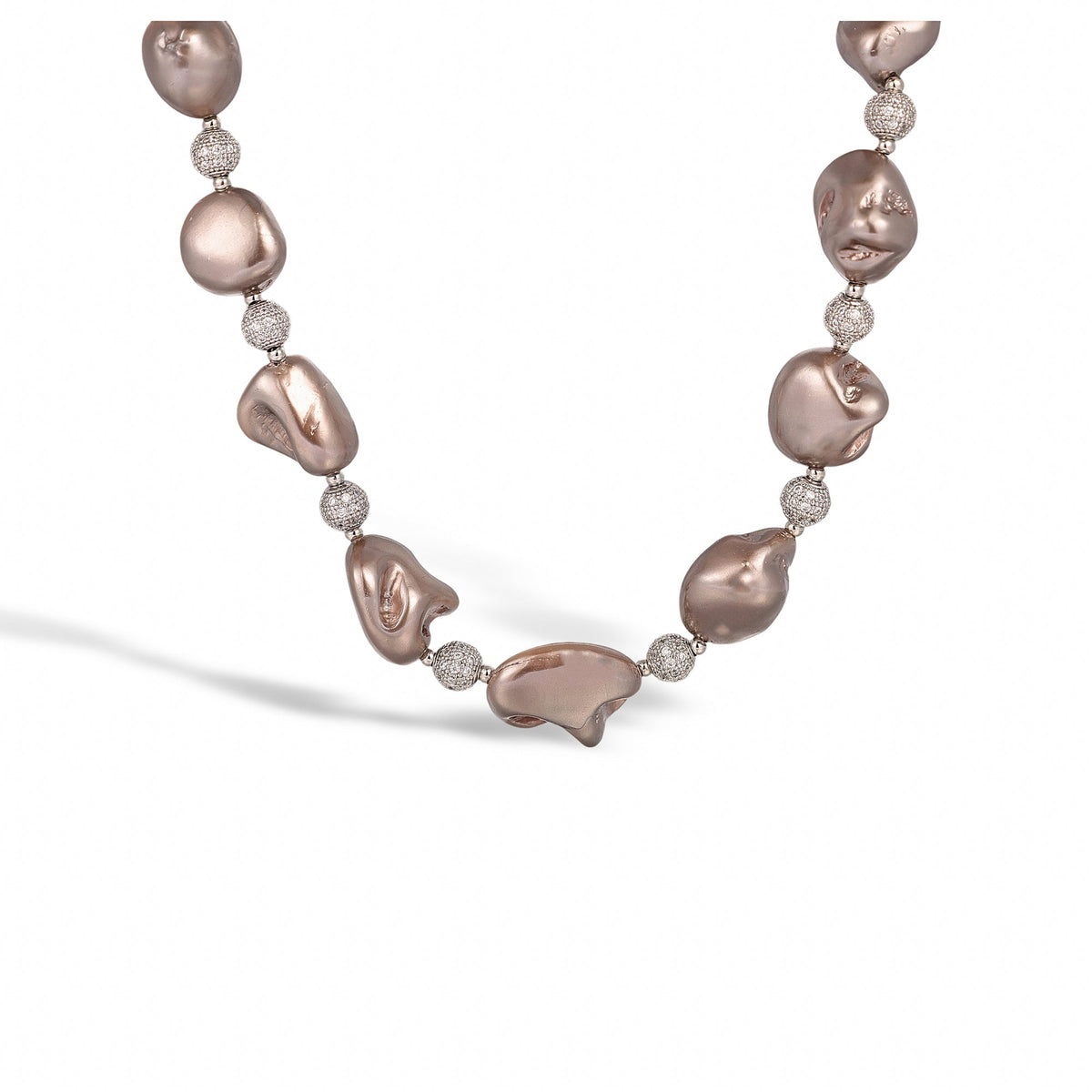 Steffi Gray Baroque Pearl Necklace