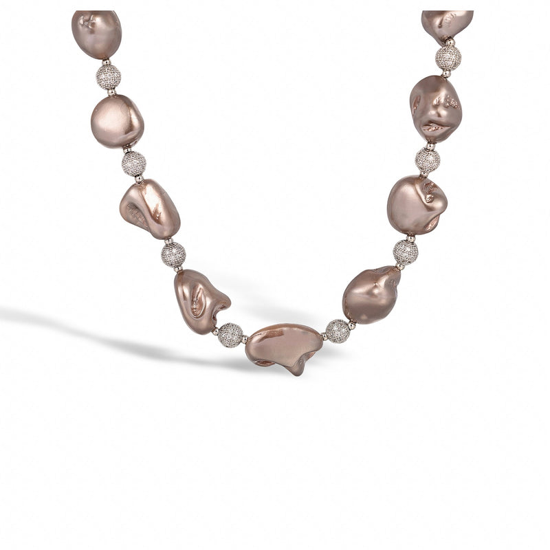 Steffi Gray Baroque Pearl Necklace