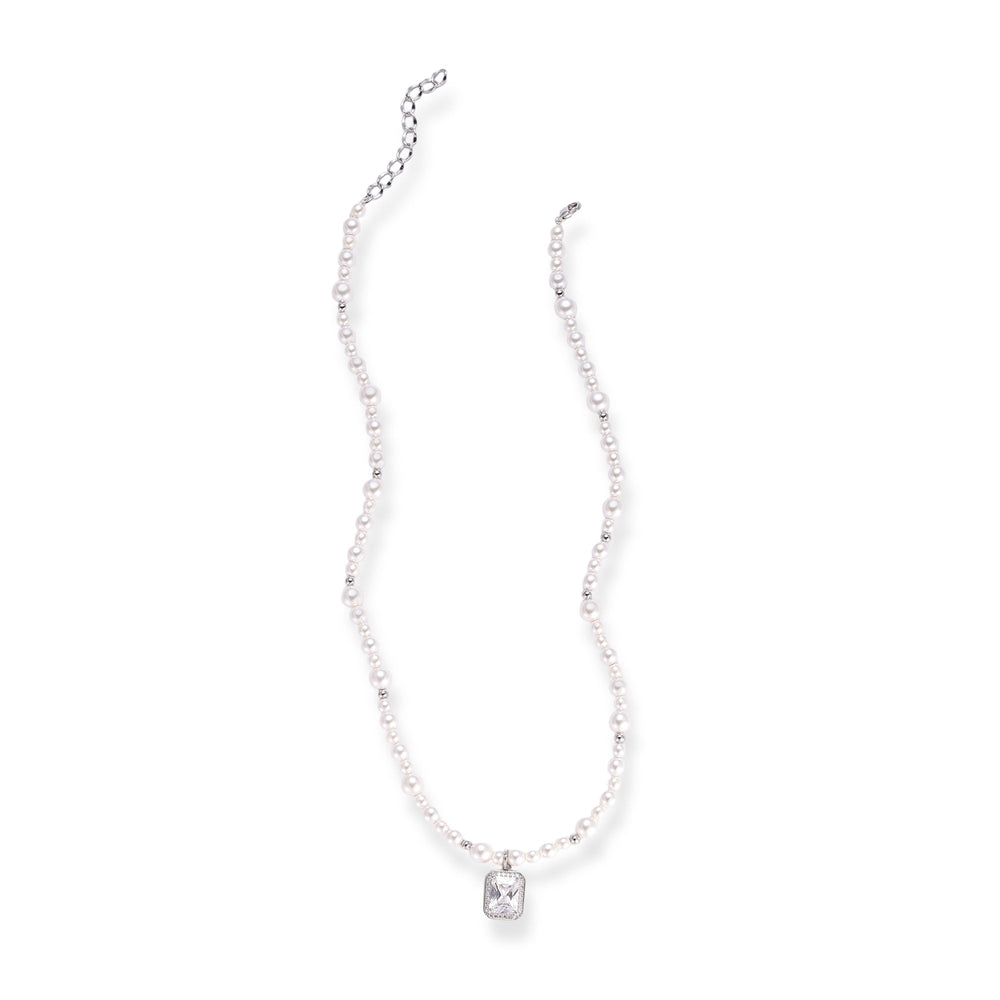 Sunhild White Radiant Pearl Necklace