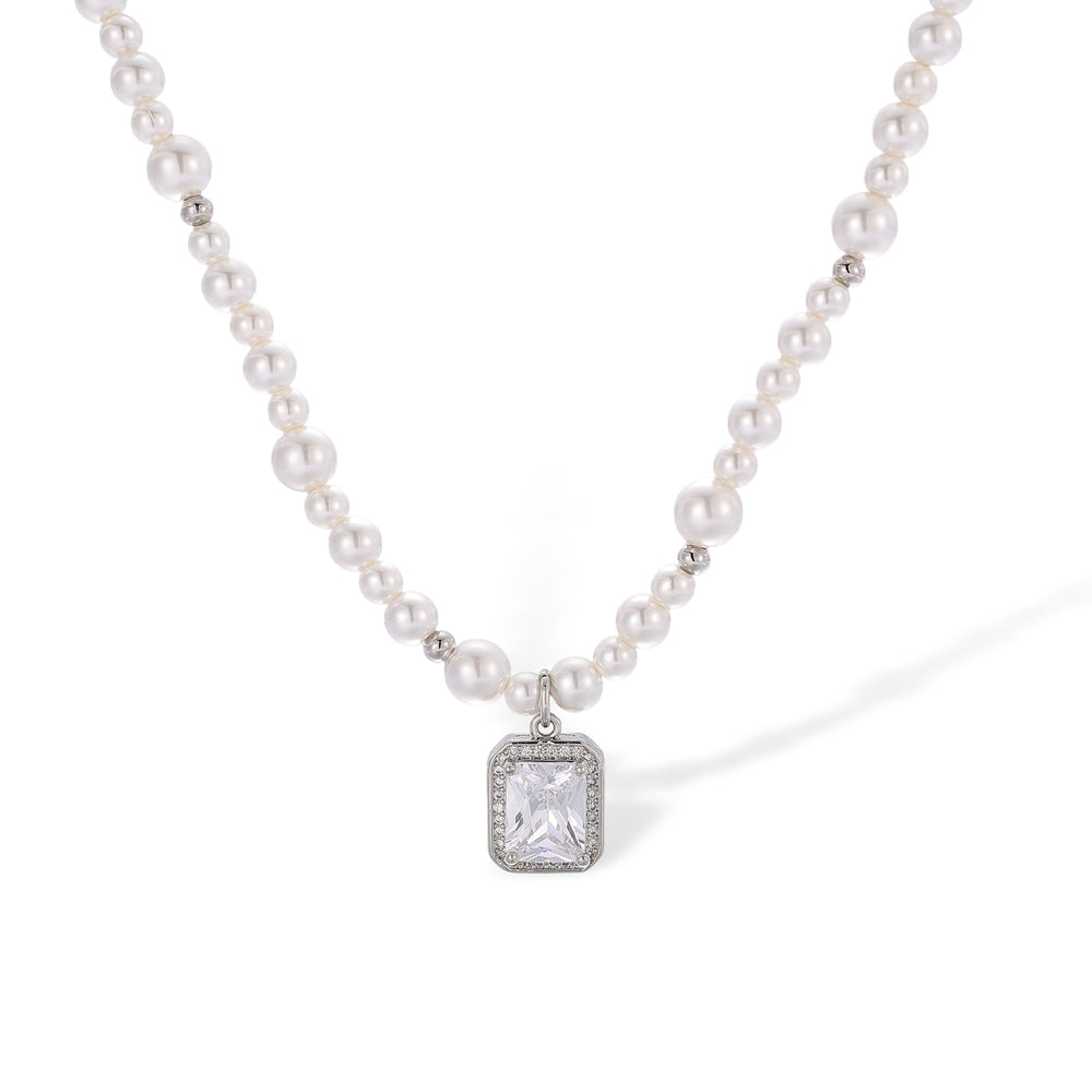 Sunhild White Radiant Pearl Necklace