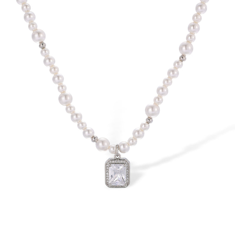 Sunhild White Radiant Pearl Necklace