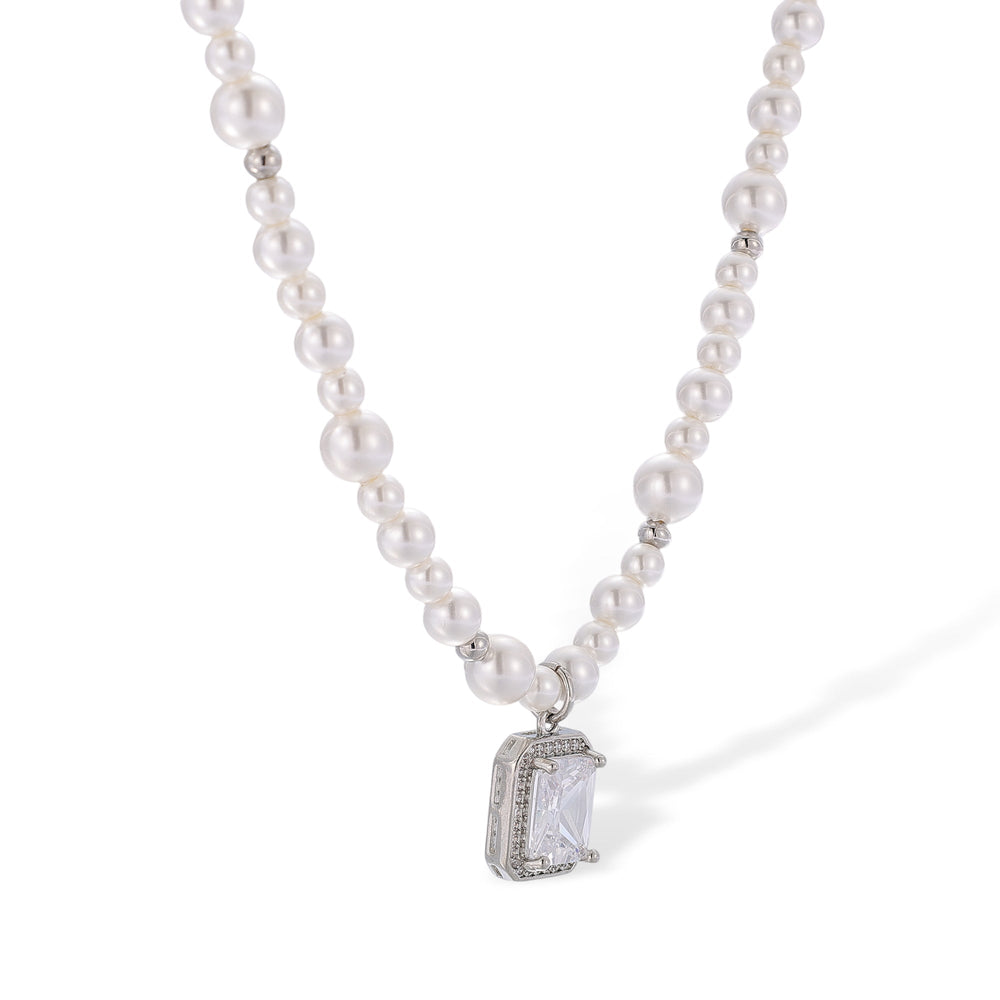 Sunhild White Radiant Pearl Necklace