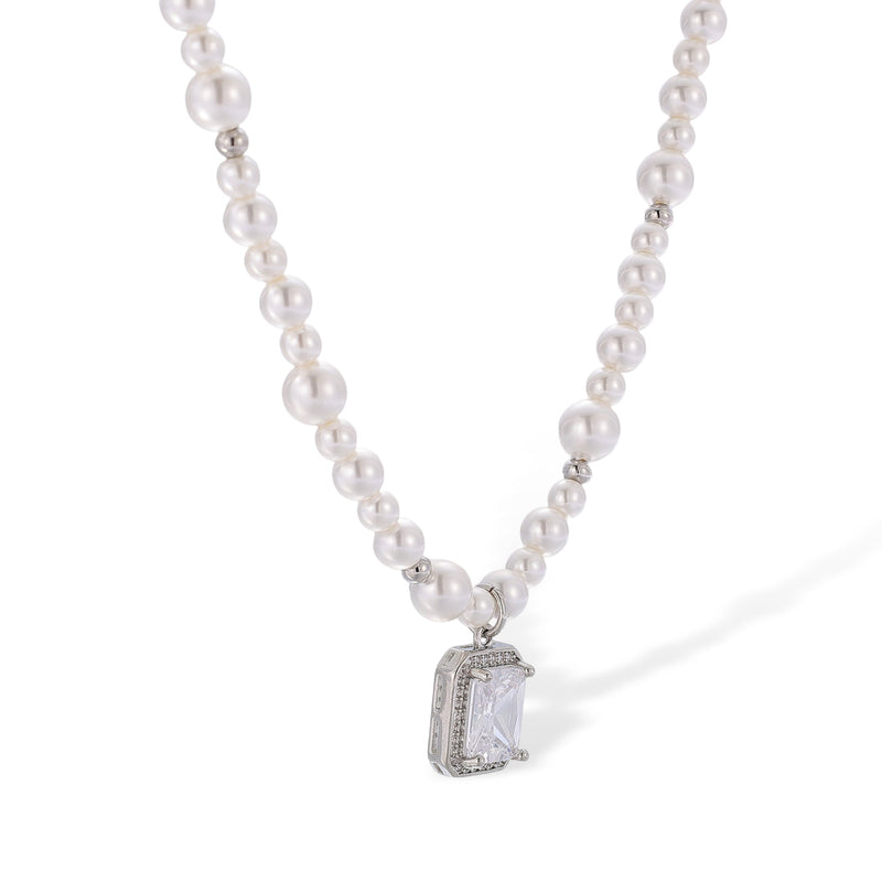 Sunhild White Radiant Pearl Necklace