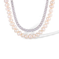 Sunwina White Pearl Double Layer Choker Necklace