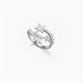 Superposé White Star Open Ring
