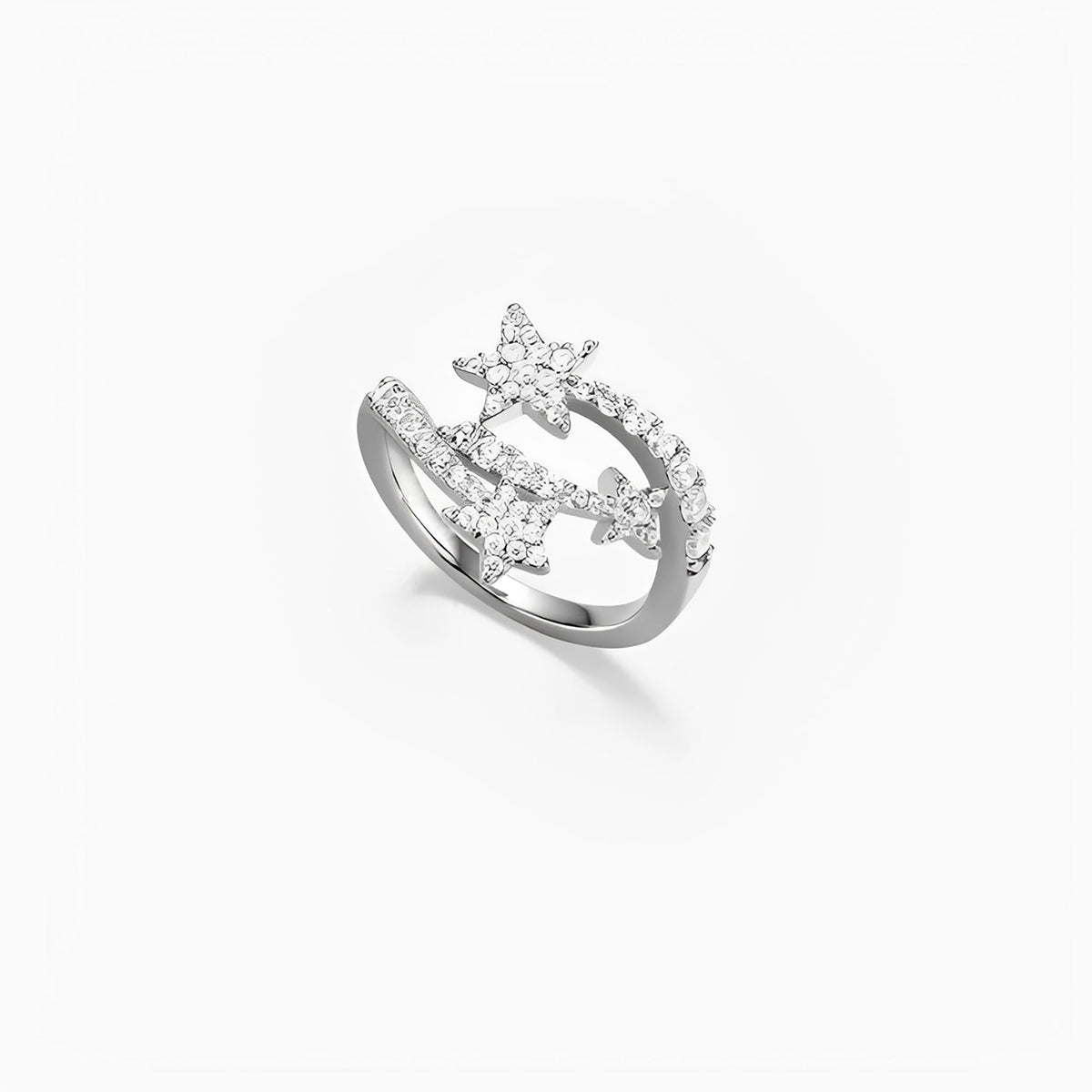 Superposé White Star Open Ring