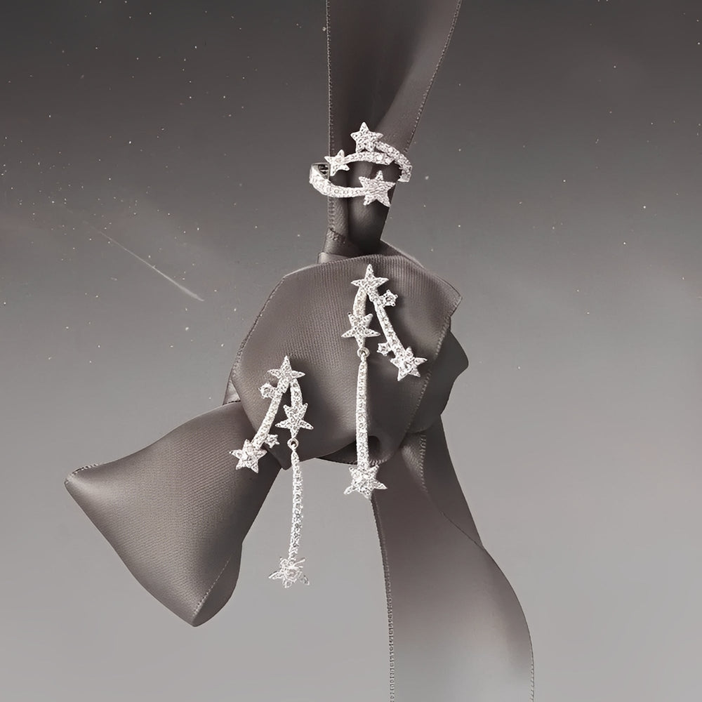 Superposé White Star Open Ring