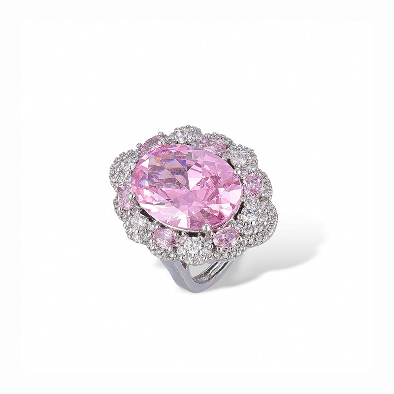 Susanne Pink Oval Ring