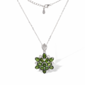 Sylvestre Green Floral Pendent Necklace
