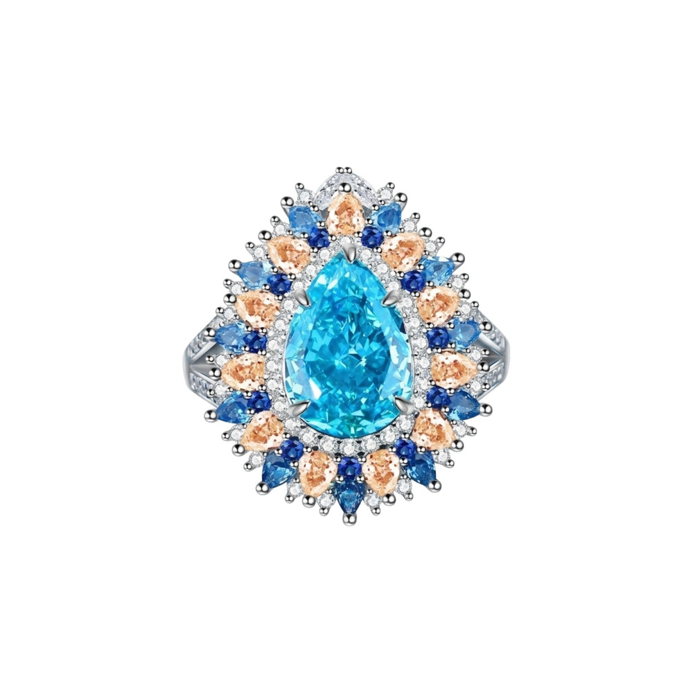 Tamara Multicolor Teardrop Open Ring