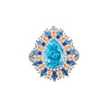 Tamara Multicolor Teardrop Open Ring