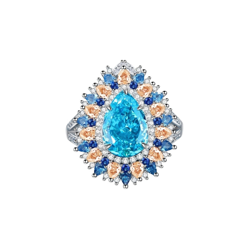 Tamara Multicolor Teardrop Open Ring