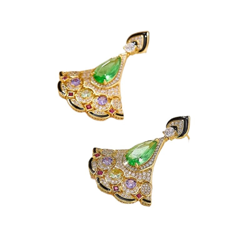 Tanja Multicolor Fan Earrings