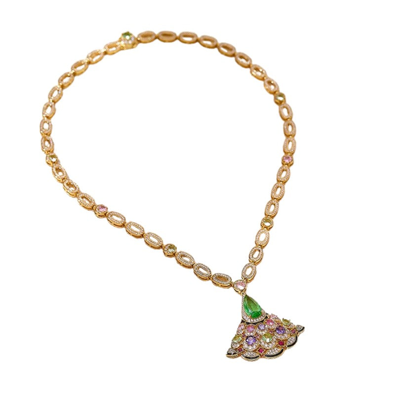 Tanja Multicolor Fan Necklace