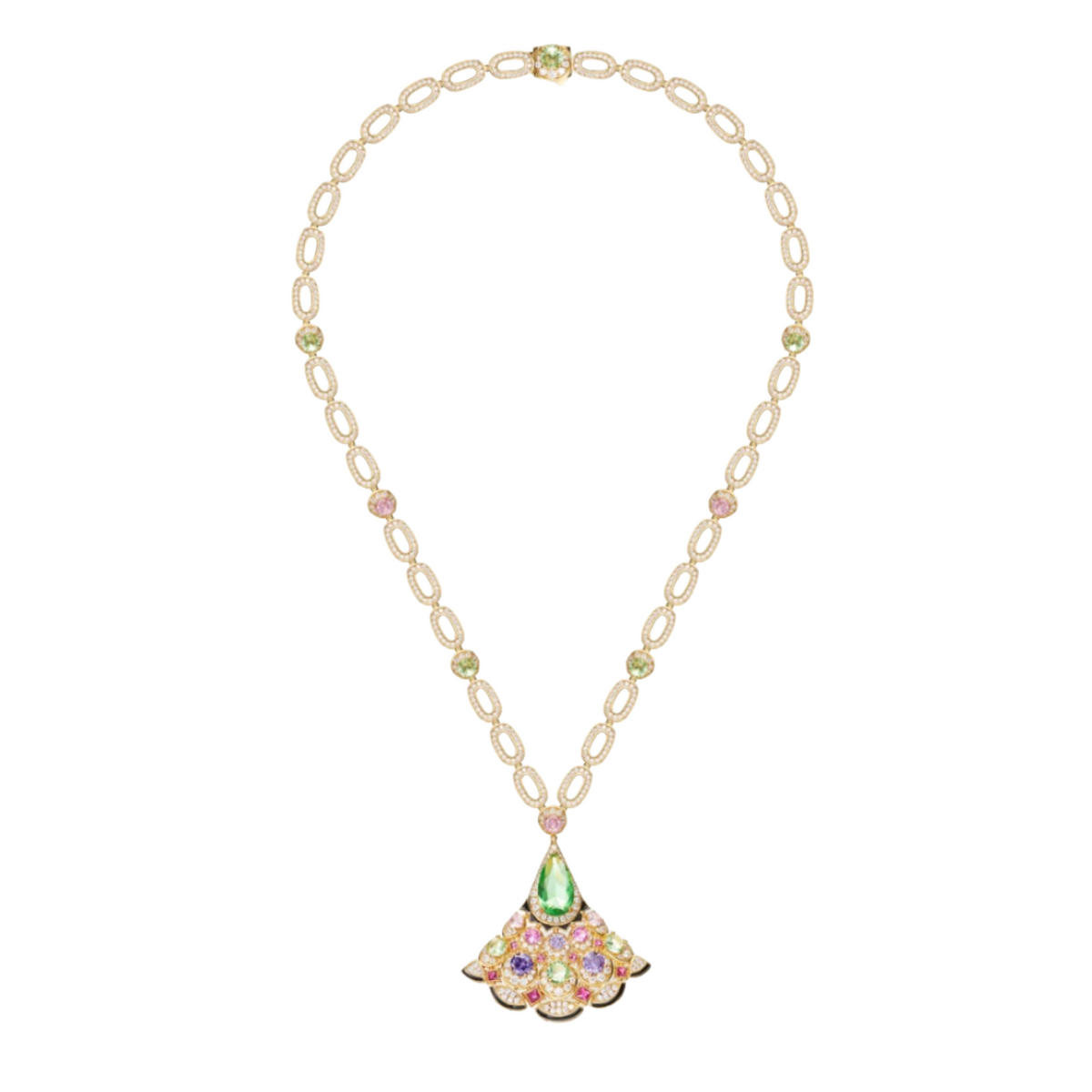 Tanja Multicolor Fan Necklace