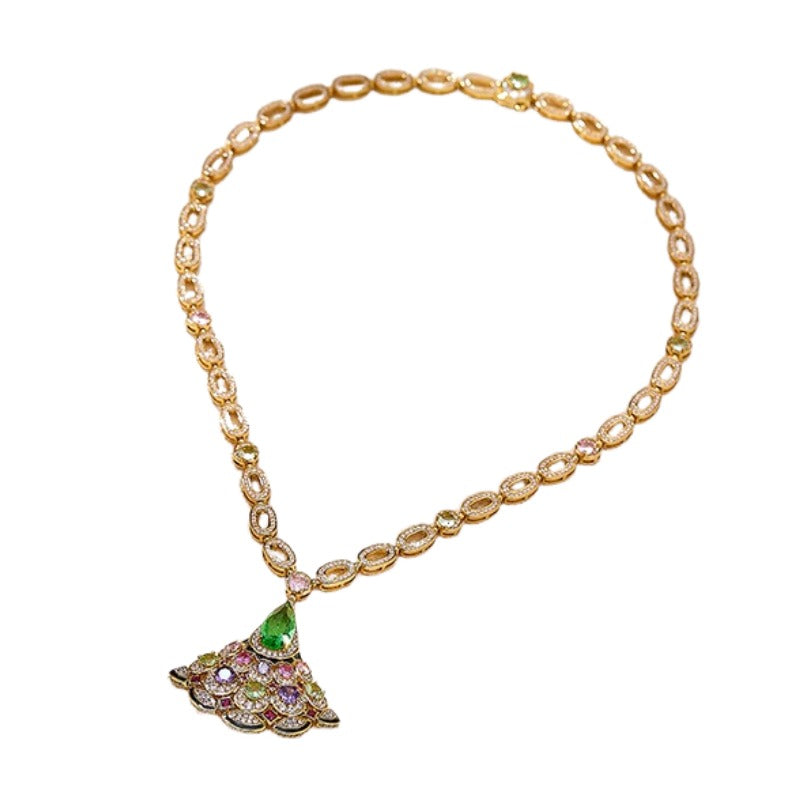 Tanja Multicolor Fan Necklace