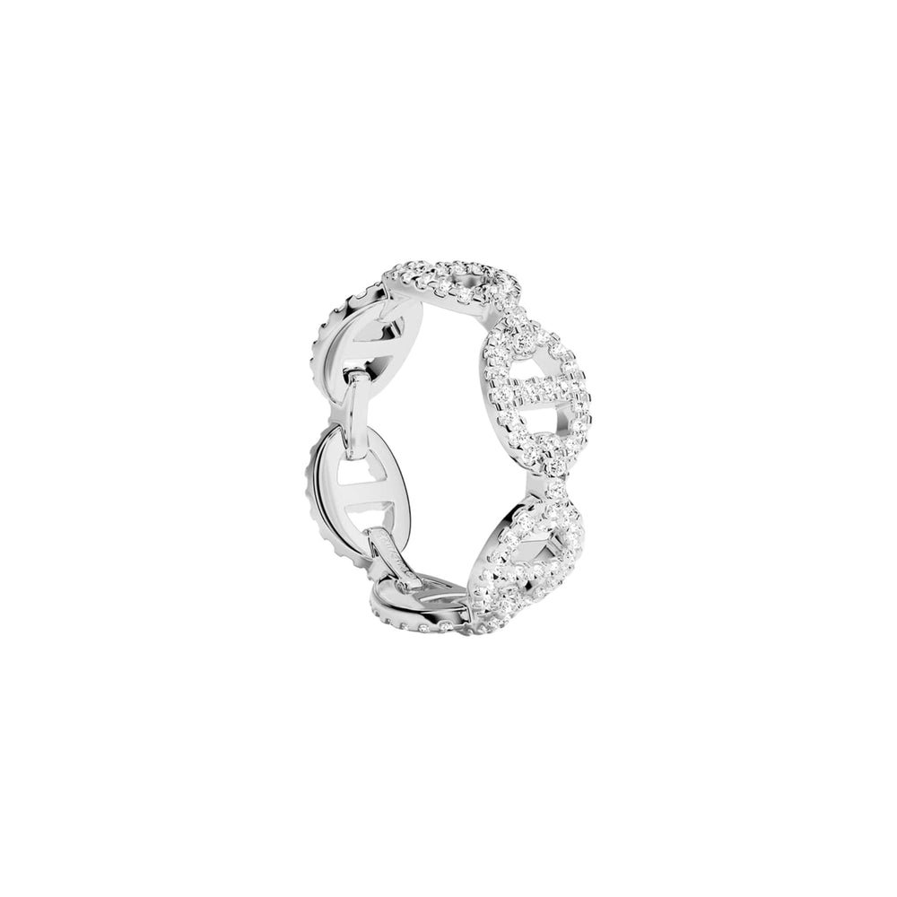 Thalia White Chain Link Ring